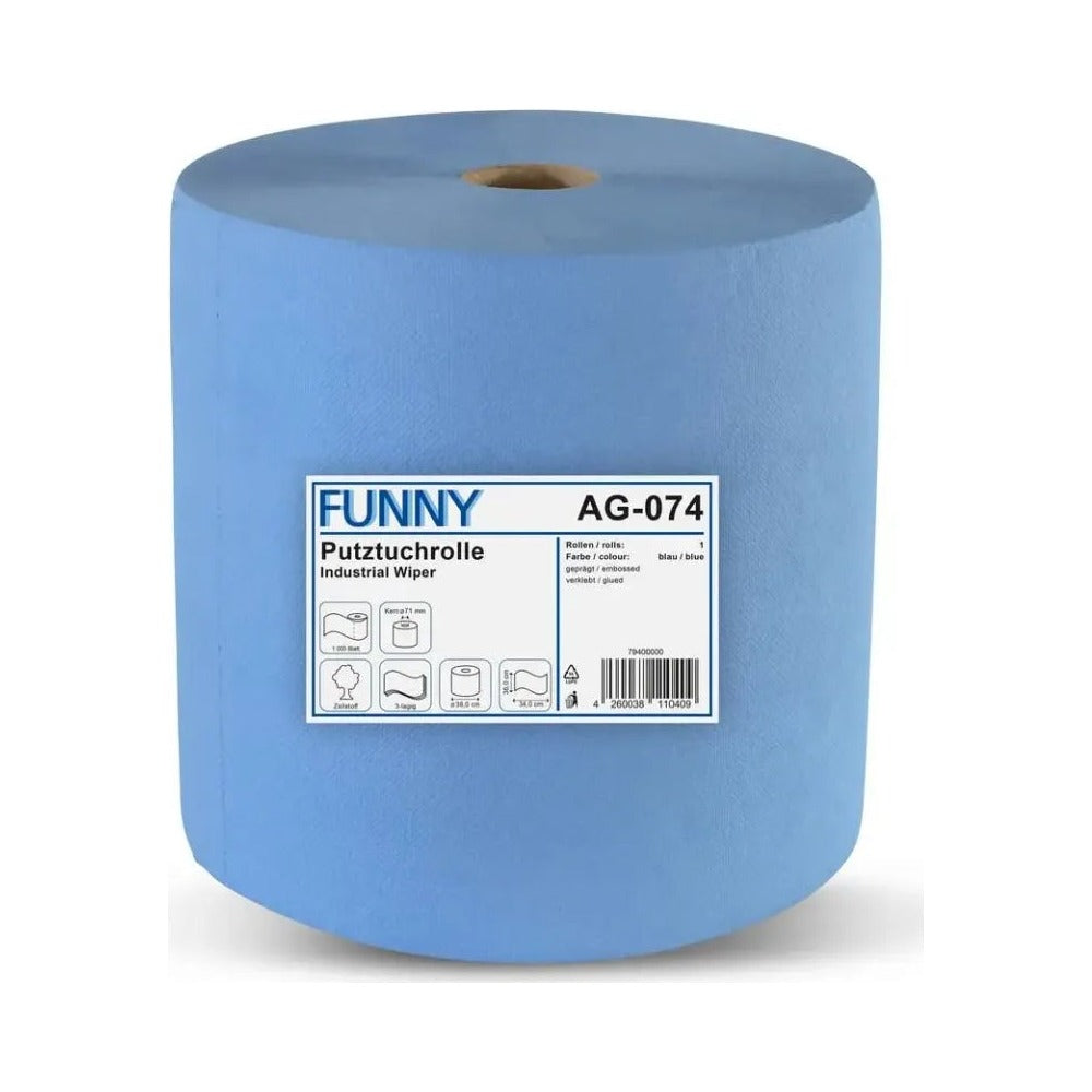 Funny Putzpapierrolle 3-lagig blau 1000 Blatt