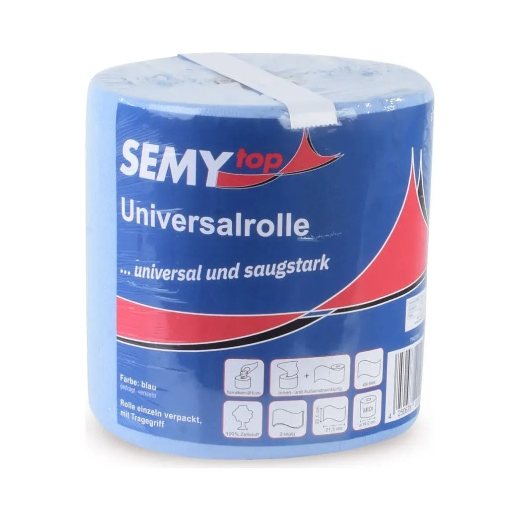 SemyTop Putztuchrolle MIDI 2-lagig blau