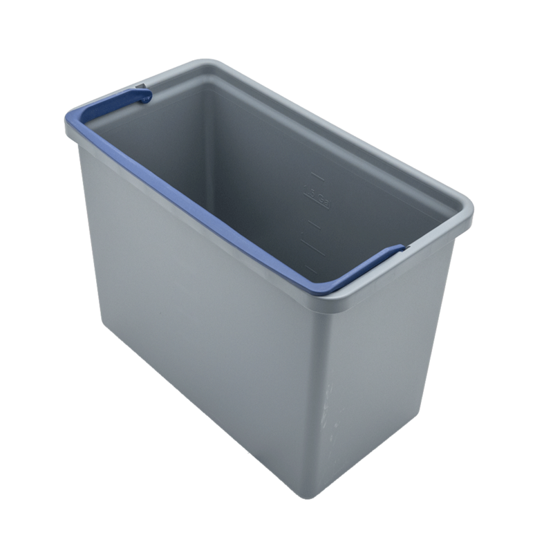 Sprintus Eimer 7 Liter grau blauer Henkel für VariX ZERO