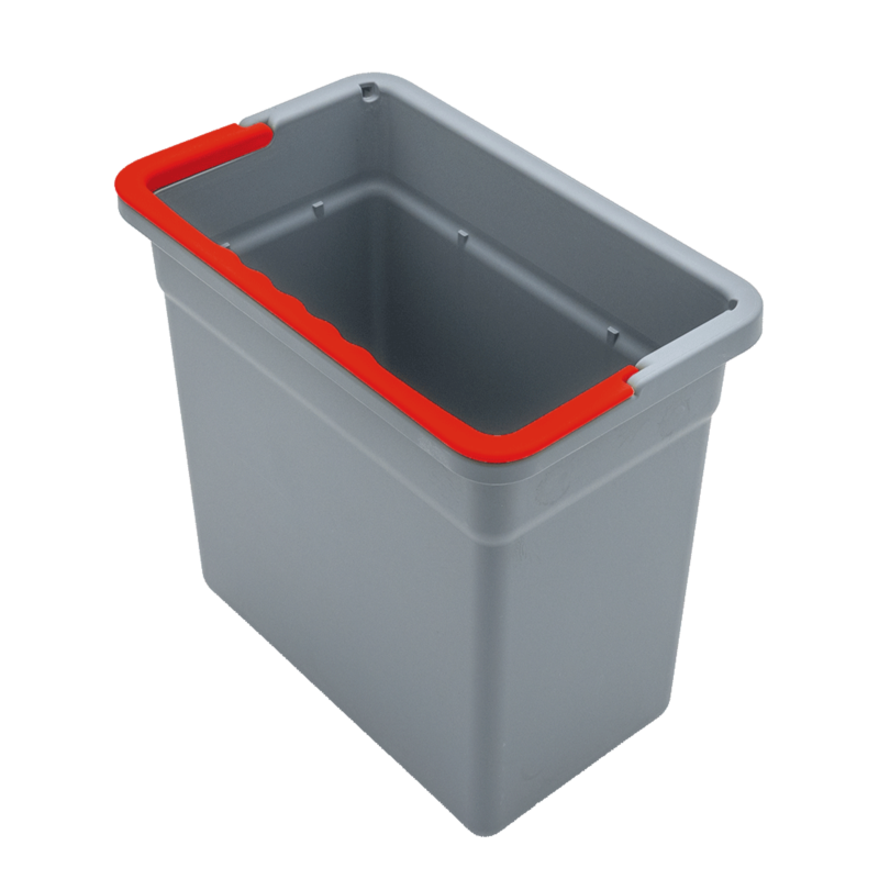 Sprintus Eimer 5 Liter grau roter Henkel für VariX ZERO