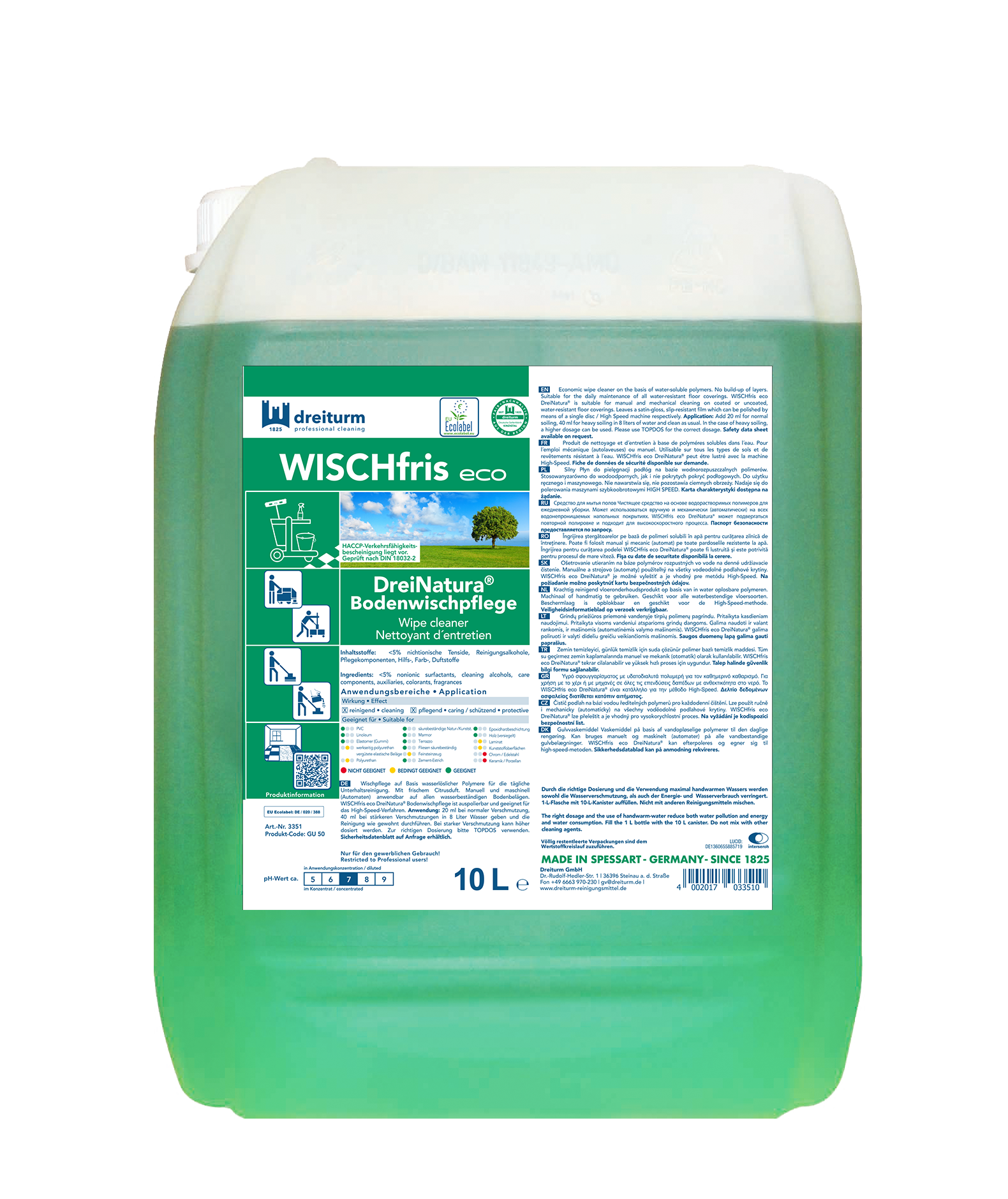 WISCHfris eco DreiNatura® Bodenwischpflege