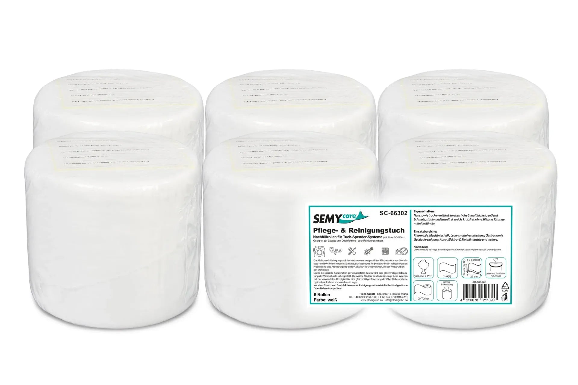 Pflege- & Reinigungstuchrolle Nachfüllpack, 6 Rollen