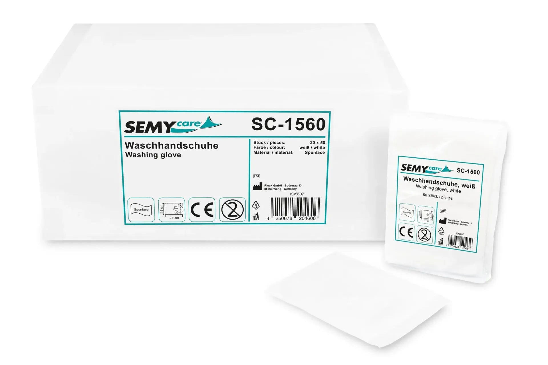 Waschhandschuhe Karton