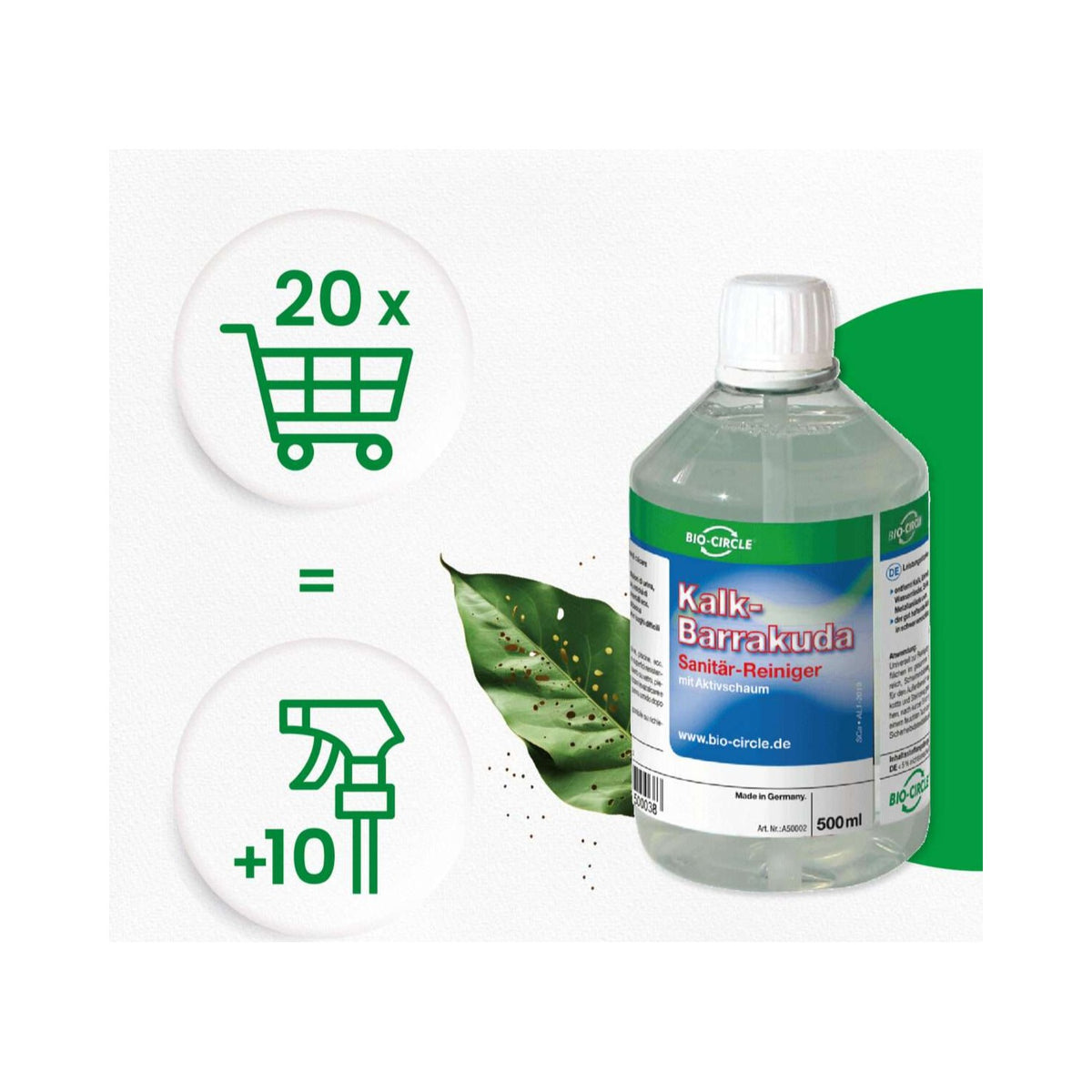 BIO-CIRCLE Kalk-Barrakuda Kalkreiniger Box 20 x 500 ml
