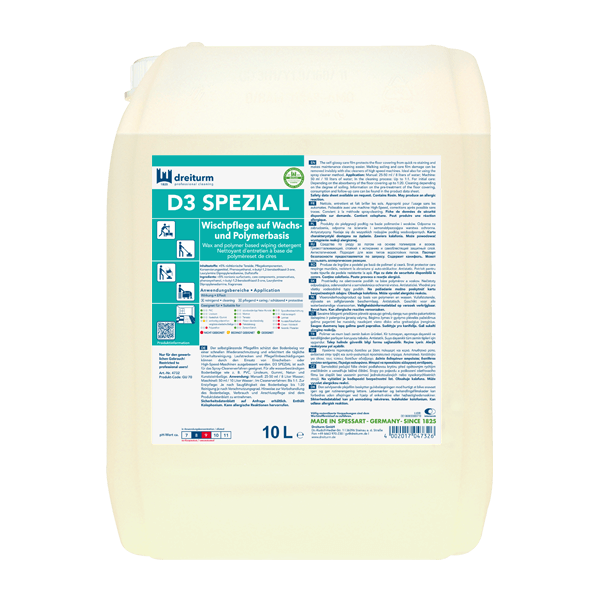 D3 SPEZIAL Wischpflege auf Wachs- und Polymerbasis