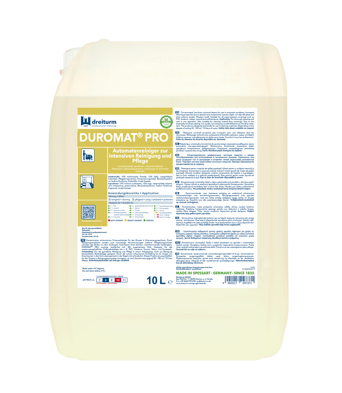 DUROMAT® PRO Automatenreiniger, 10 Liter