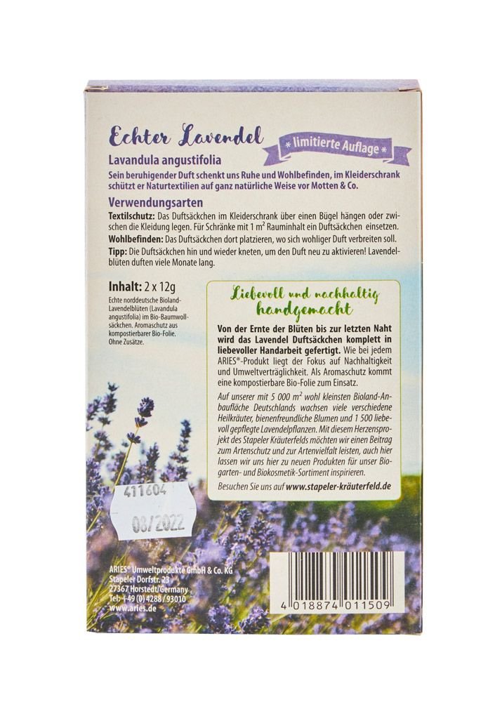 Lavendel Duftsäckchen Stapeler Kräuterfeld