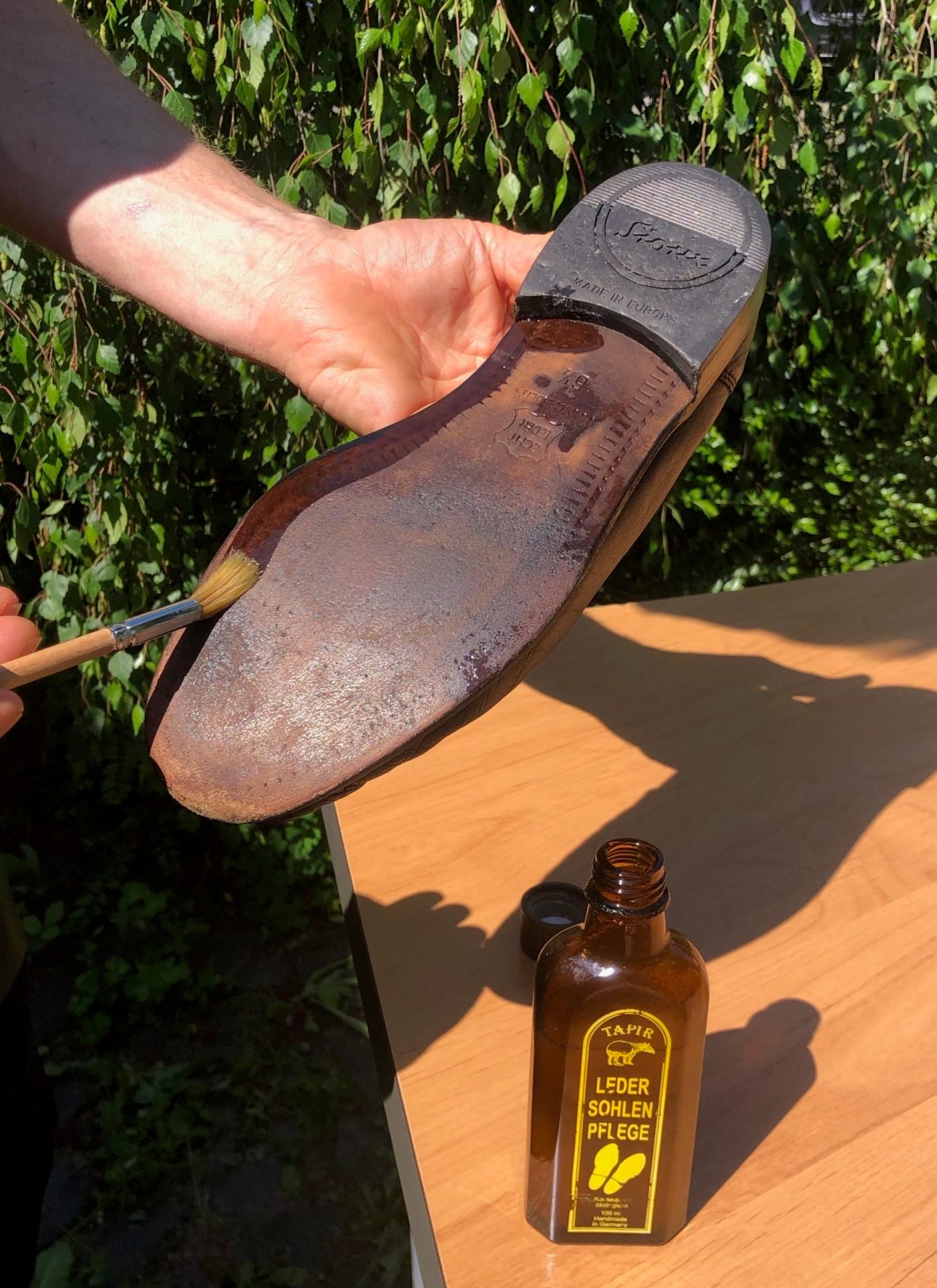 Ledersohlenpflege
