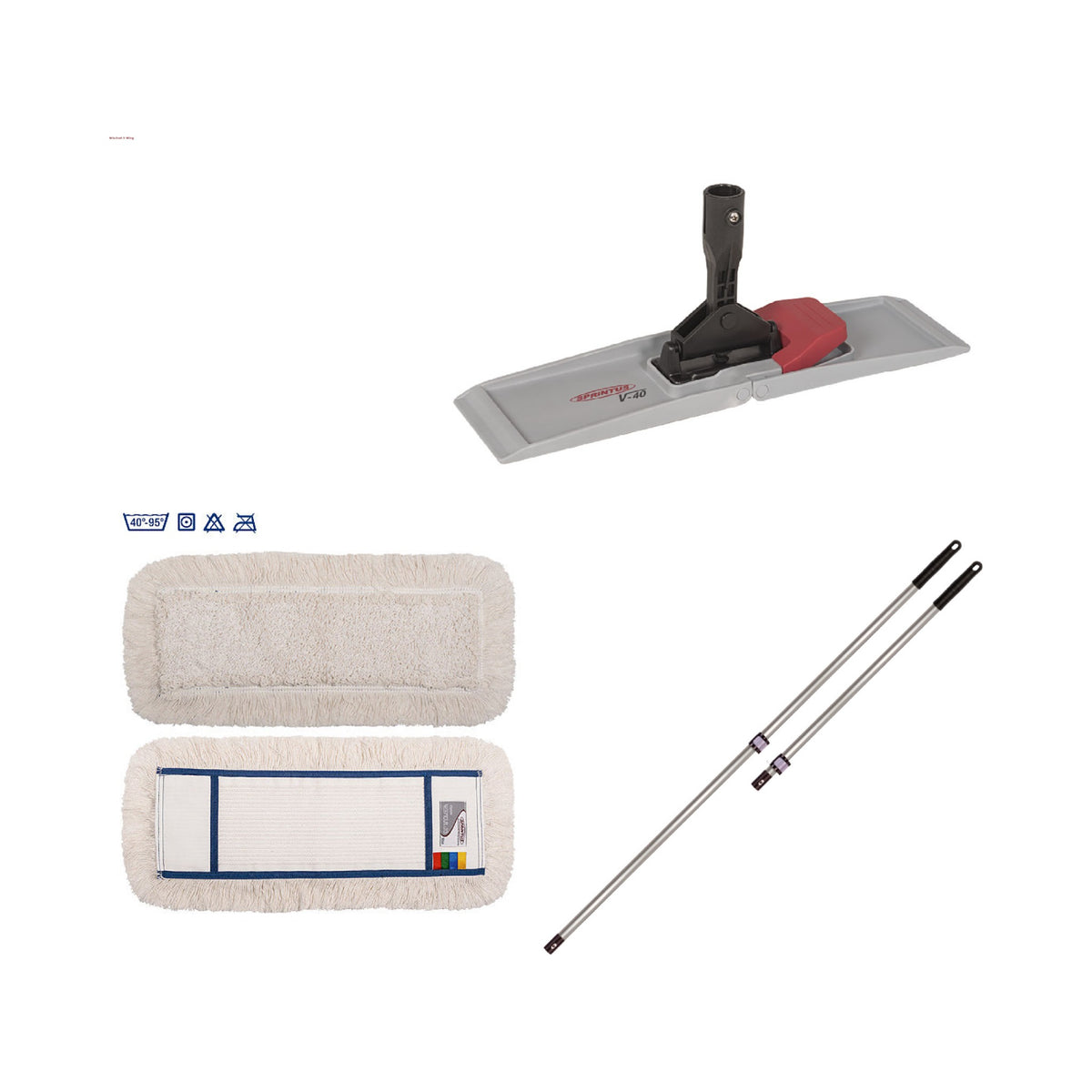 Sprintus Wischset V-Wing 40 cm 3-teilig