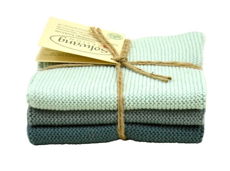 Gestrickte Wischtücher BIO von Solwang - Haushaltsreinigung.at