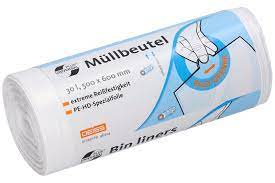 DEISS UNIVERSAL PLUS Müllbeutel 30 Liter HDPE klar, 140 g/ Rolle