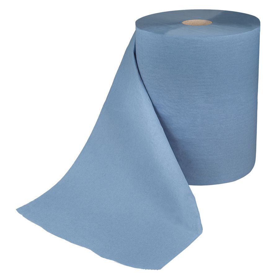 Putzpapier - Industrierolle blau 2-lagig