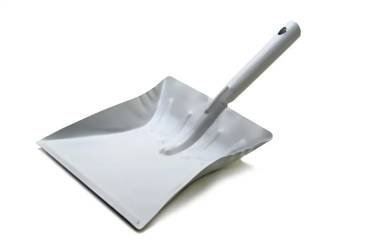 Kehrschaufel, Metall, ohne Lippe, weiß