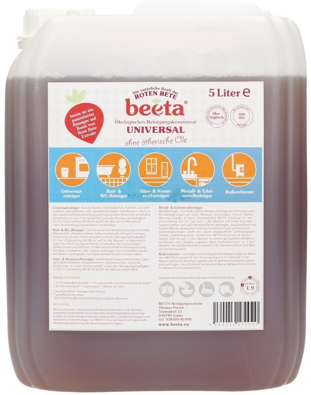 Parfumfreies 5in1+ Reinigungskonzentrat