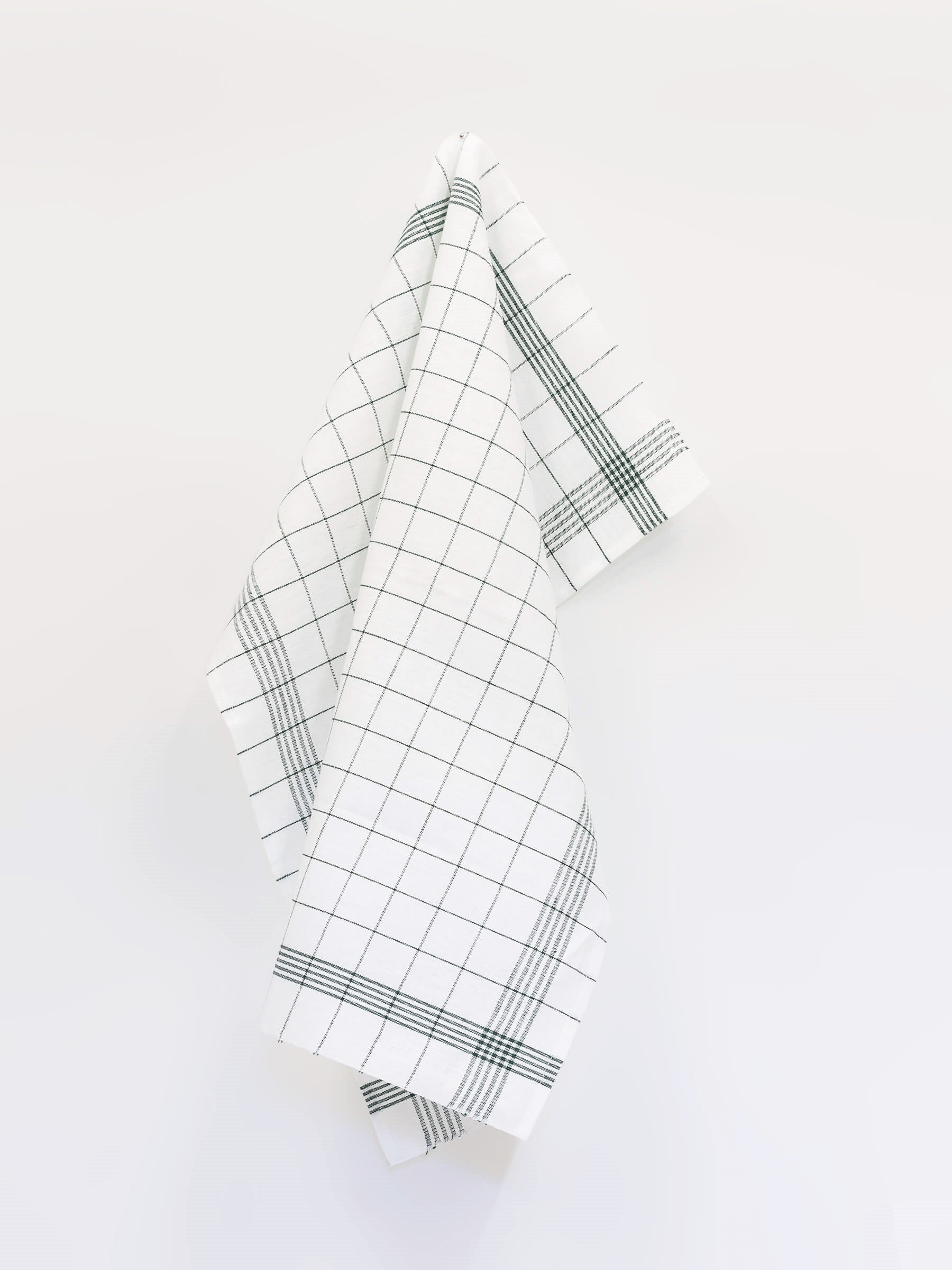 Kariertes Gläsertuch aus 100% Leinen