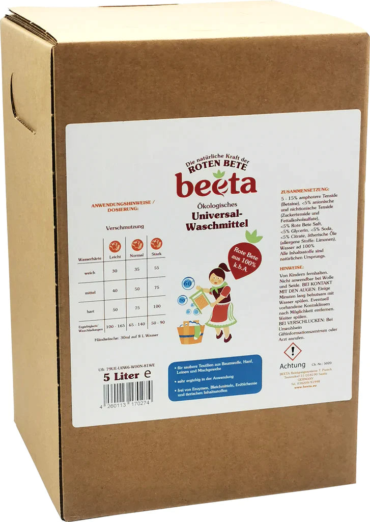 Flüssigwaschmittel für Weiß- und Buntwäsche von beeta
