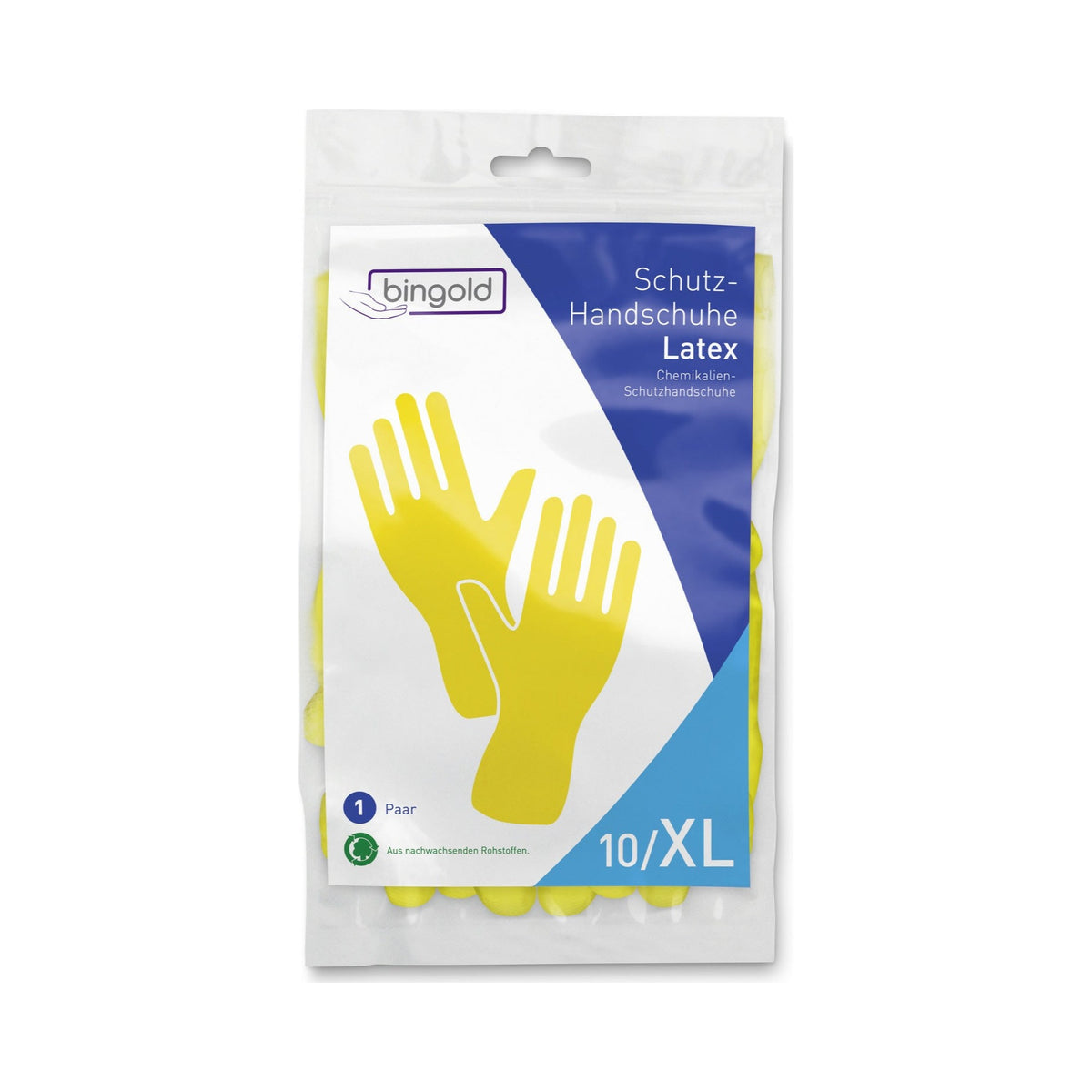 Bingold Chemikalienschutzhandschuhe Latex gelb