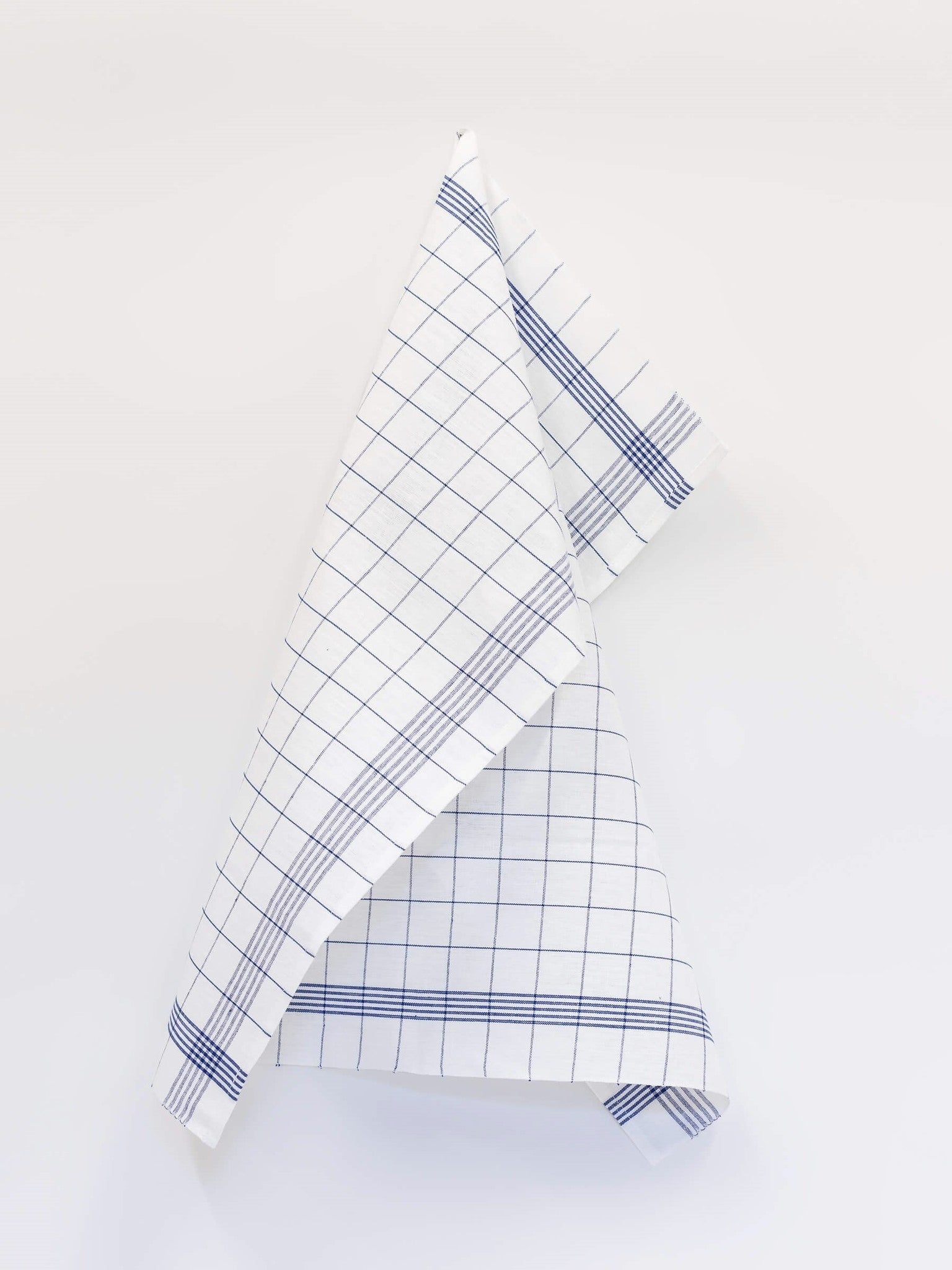 Kariertes Gläsertuch aus 100% Leinen