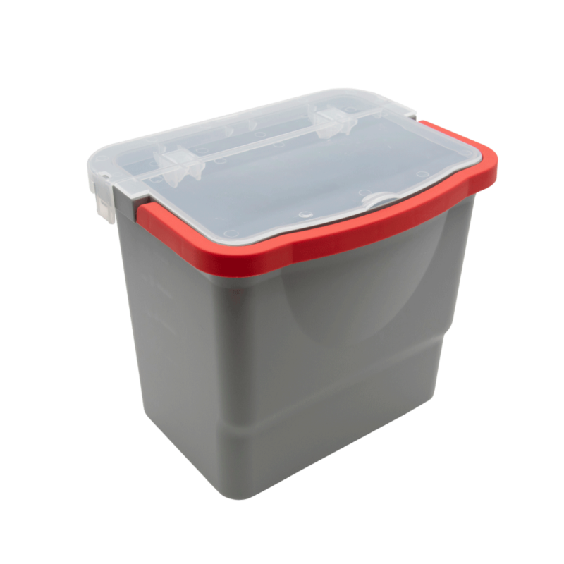 Sprintus Eimer 6 Liter grau roter Henkel für VariX und CombiX