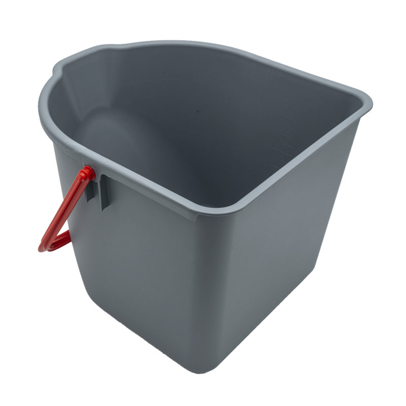 Sprintus Eimer 15 Liter grau roter Henkel für VariX ZERO