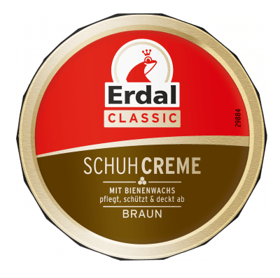 Schuhcreme Dose braun