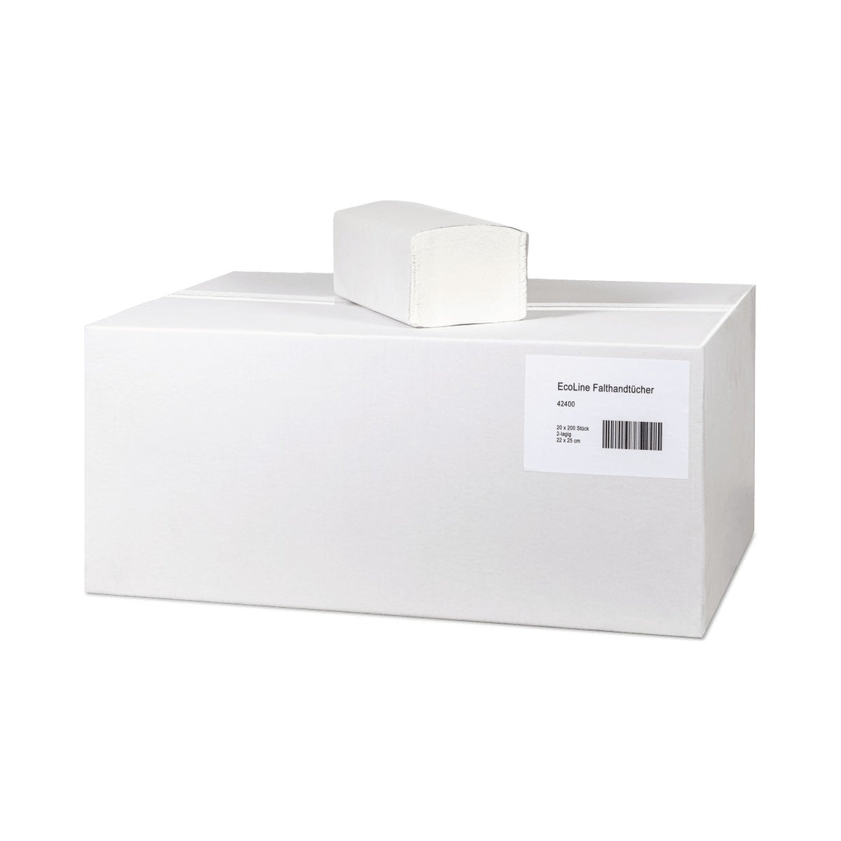 Wepa EcoLine Falthandtücher V-Falz 2-lagig Zellstoff 4000 Blatt