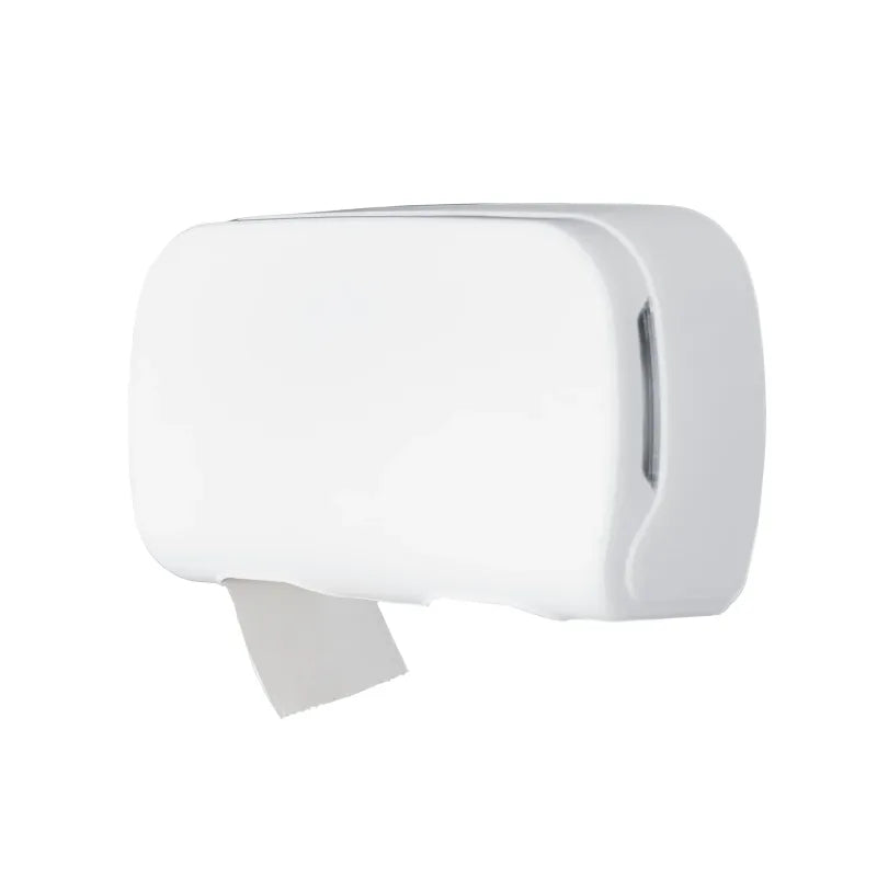 SemyTop Toilettenpapierspender, für 2 kernlose Rollen Toilettenpapier, schwarz matt