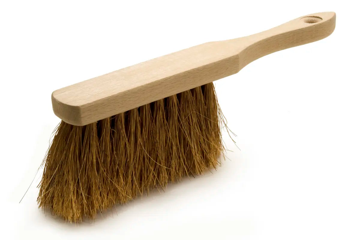 Handfeger aus Holz, Kokos, unlackiert
