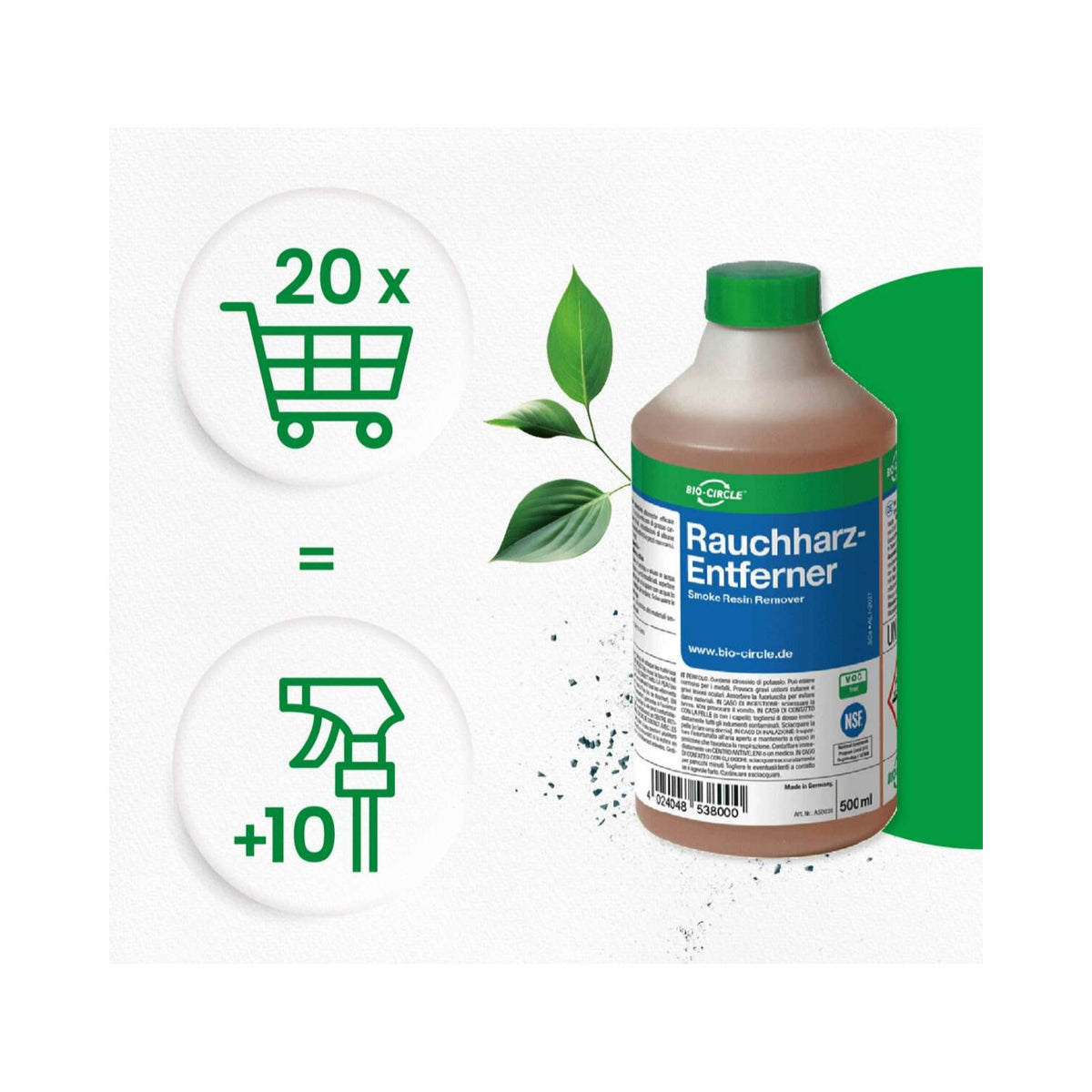 BIO-CIRCLE Rauchharz-Entferner Box 20 x 500 ml