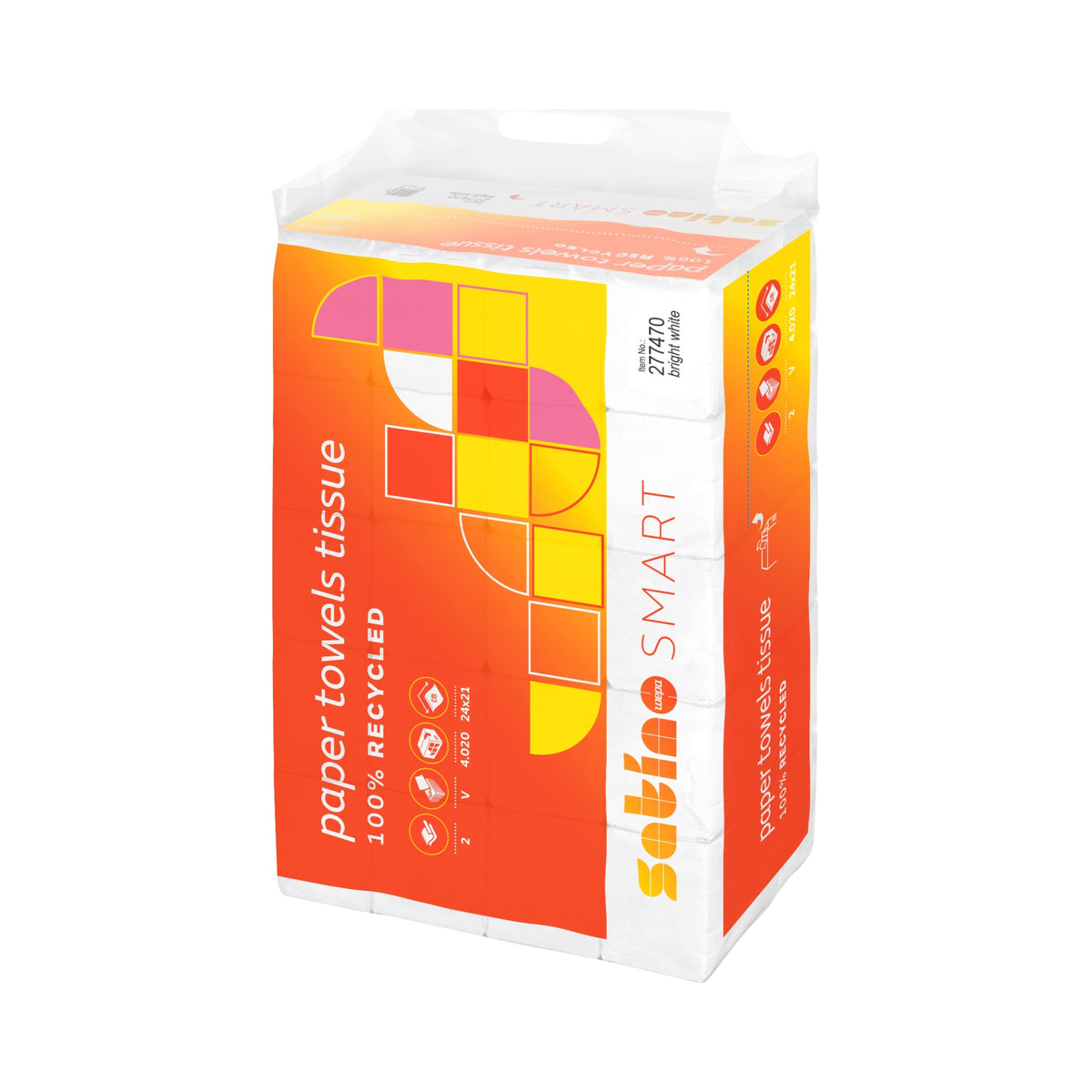 Wepa Satino Smart Handtuchpapier V-Falz 2-lagig 4000 Blatt
