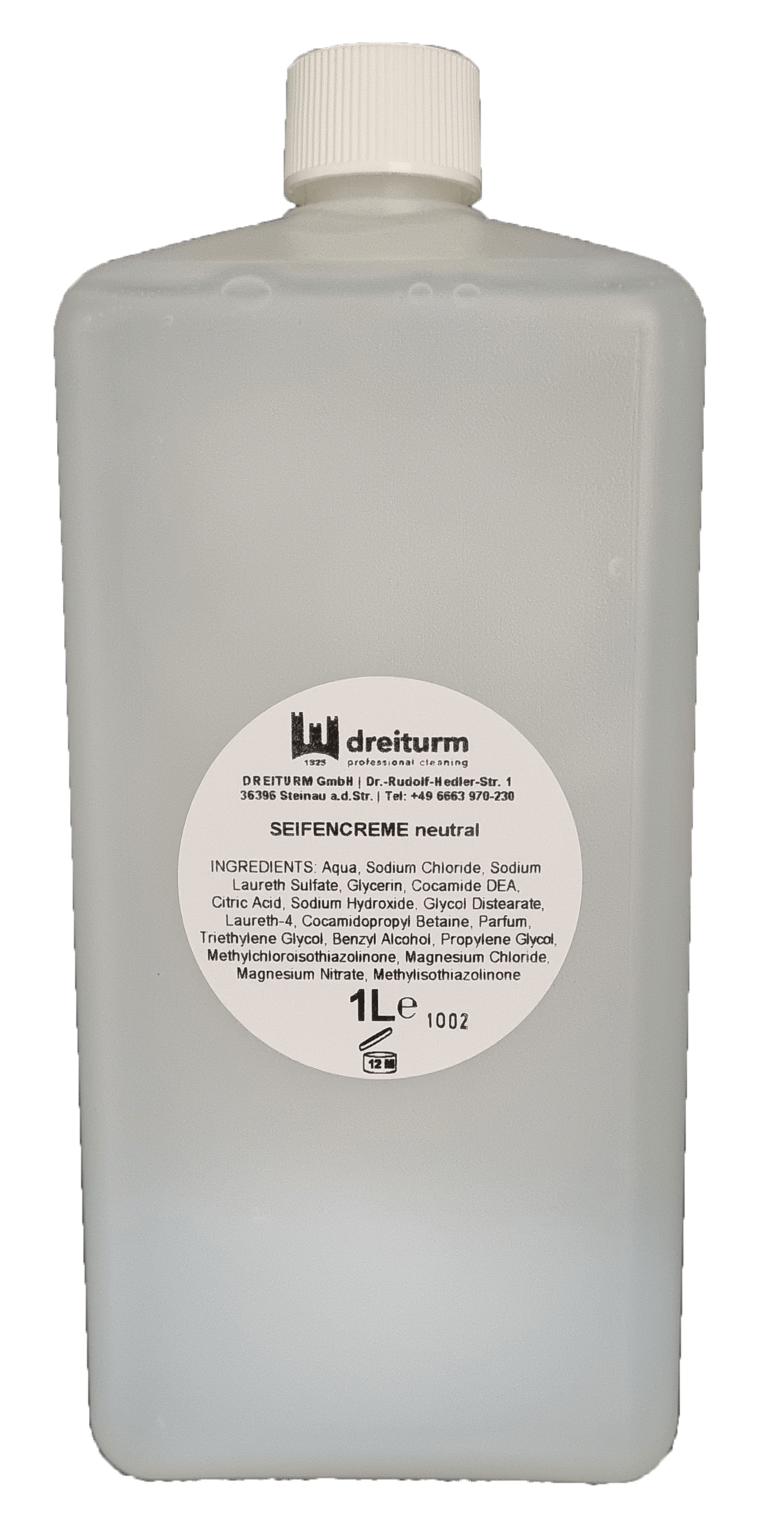 Seifencreme  Euroflasche 1L