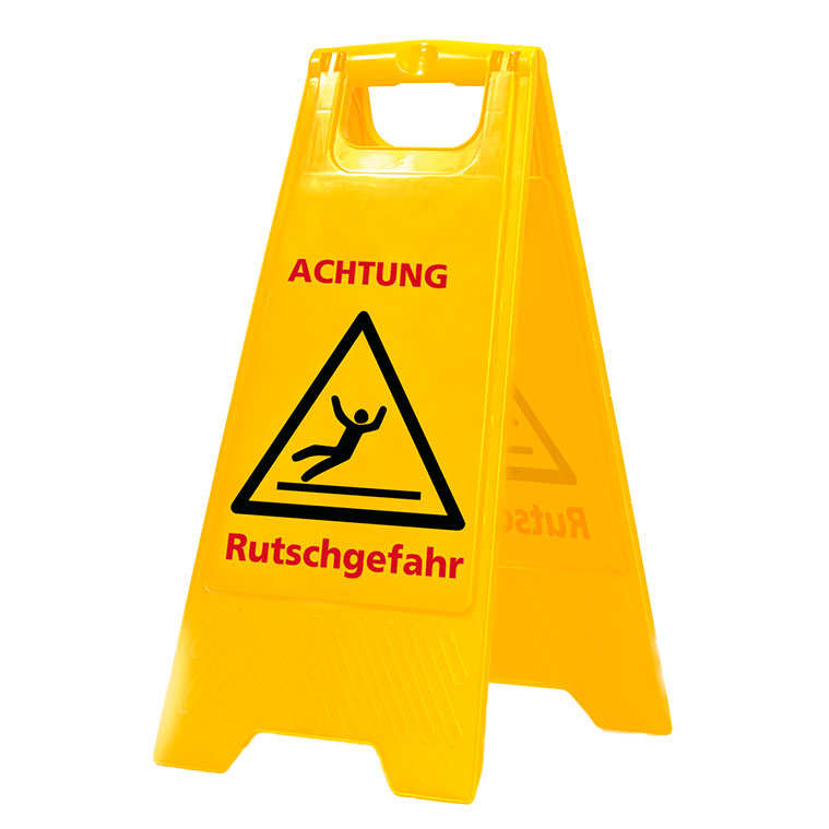 Warnschild Achtung Rutschgefahr