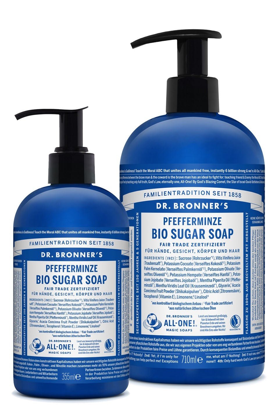 Bio Sugar Soap Pfefferminze mit Pumpspender - Haushaltsreinigung.at