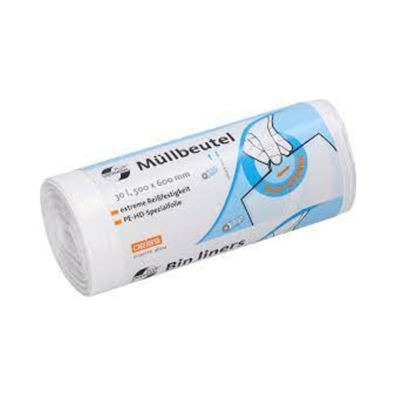 DEISS UNIVERSAL PLUS Müllbeutel 30 l HDPE transparent